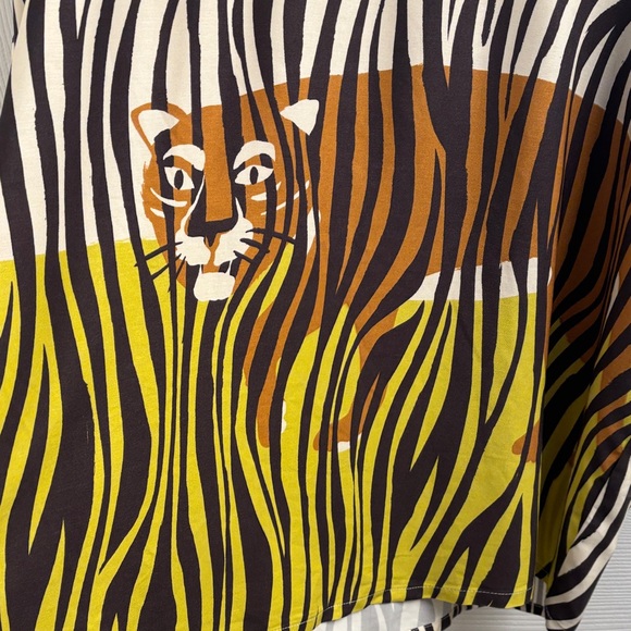 NWT Women's Corey Lynn Calter for Antropologie Zebra and Tiger Print Top Size S - Picture 5 of 11